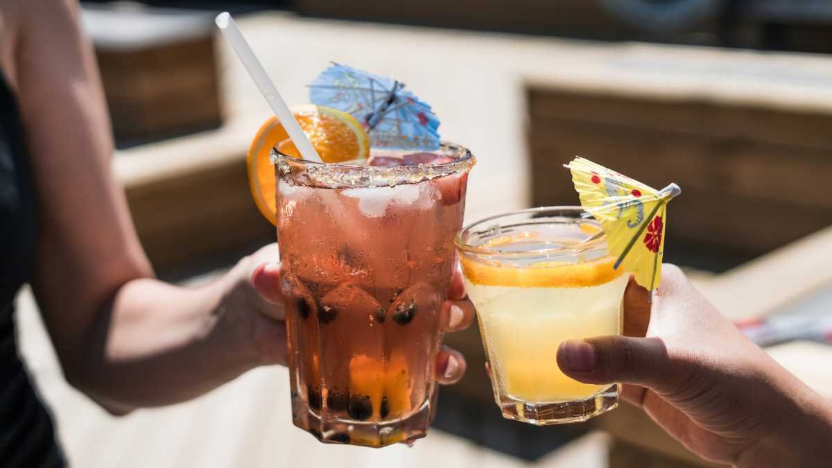 drinking mocktail